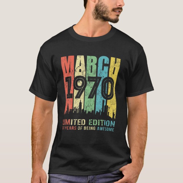 Mars 1970 51Åldersgåva 1970 T Shirt (Framsida)
