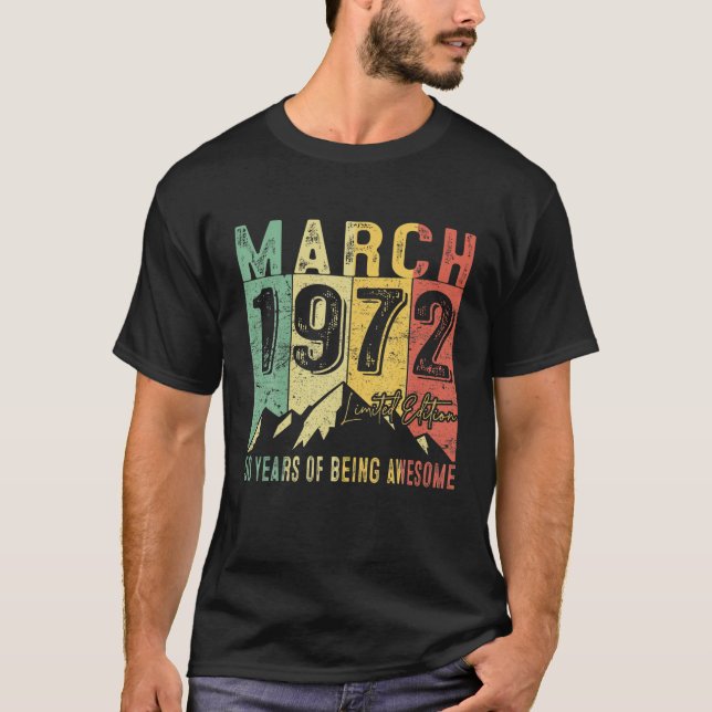 Mars 1972 för Begränsad utgåva 50 år T Shirt (Framsida)