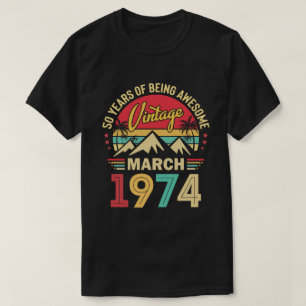 mars 1974, Årgång 1974, 50-årspresent T Shirt