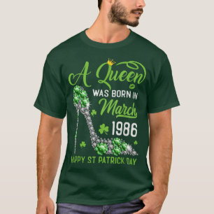 Mars 1986 37:e födelsedag Lycklig St patrick's day T Shirt