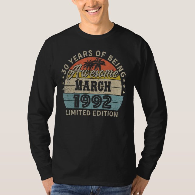 Mars 1992 30 år efter Fantastisk T Shirt (Framsida)