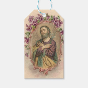 Mars 19 för dag för vintageSt Joseph festmåltid Presentetikett