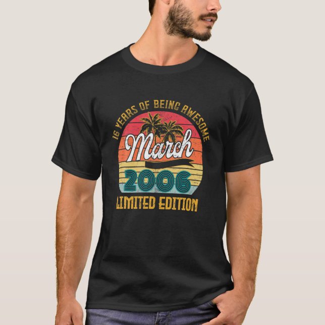 Mars 2006 16:e födelsedagen 16 år efter Fantastisk T Shirt (Framsida)