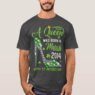 Mars 2014 9:e födelsedag Lycklig St patrick's day  T Shirt