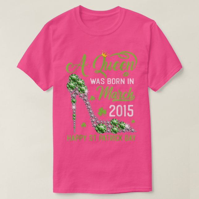 Mars 2015 8th Birthday Lycklig St patrick's day Sh T Shirt (Design framsida)