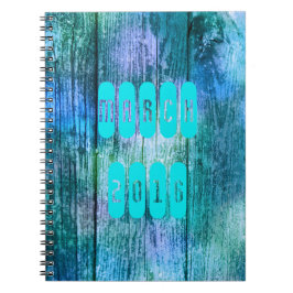 Mars 2016 Lila Turcos månatliga bärbara dator Anteckningsbok Med Spiral