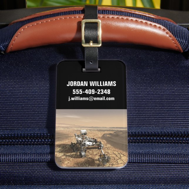 Mars 2020 ligger på Mars Yta. Bagagebricka (Framsida Insitu 2)