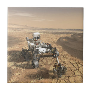 Mars 2020 ligger på Mars Yta. Kakelplatta