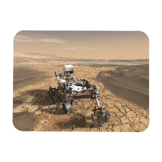 Mars 2020 ligger på Mars Yta. Magnet (Horisontell)