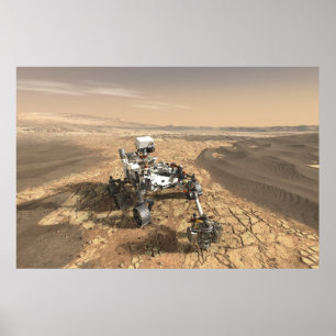 Mars 2020 ligger på Mars Yta. Poster