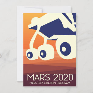 Mars 2020 Rover Rymdkonst Inbjudningar