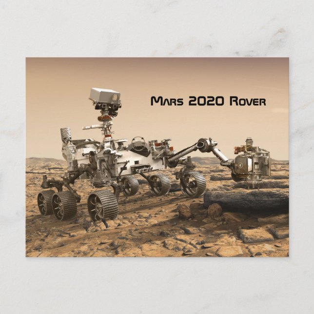 Mars 2020 Rover Vykort (Framsida)
