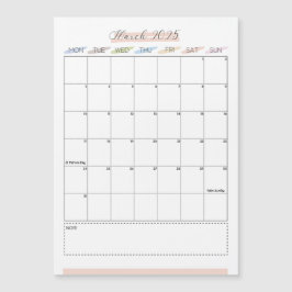 Mars 2025 Magnetisk kalender