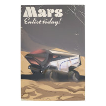Mars, Anmäl dig idag! Retro militär rymdposter