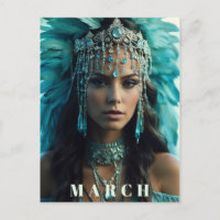 *~* MARS  AP53 Huvudprydnad AQUAMARINE Boho