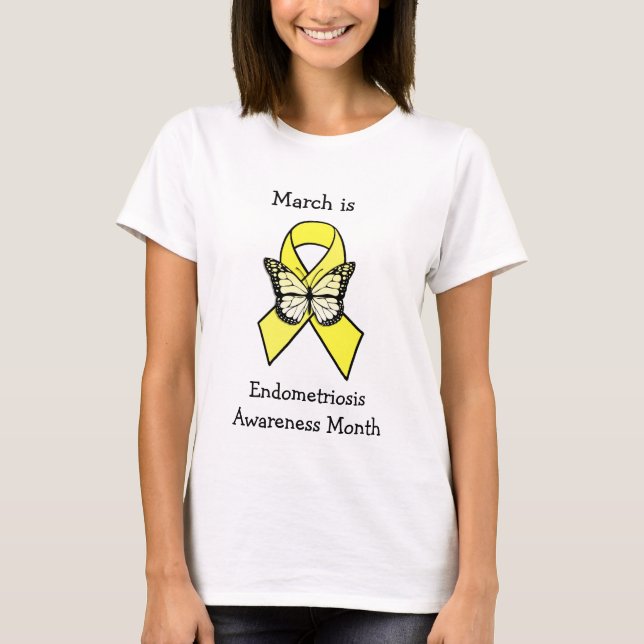 Mars är Endometriosis Awareness Month T Shirt (Framsida)