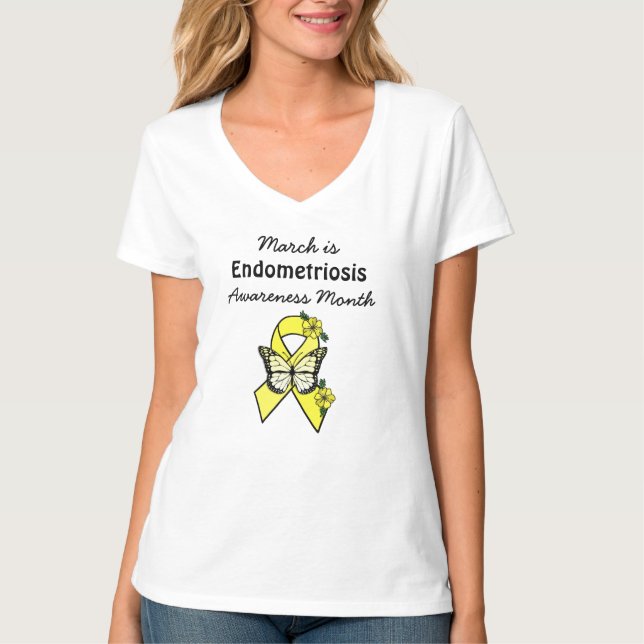 Mars är Endometriosis Awareness Month T-Shirt (Framsida)