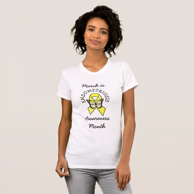 Mars är Endometriosis Awareness Month T Shirt (Hel framsida)