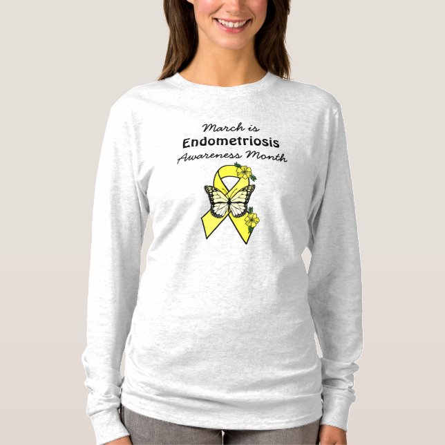 Mars är Endometriosis Awareness Month T-Shirt (Framsida)