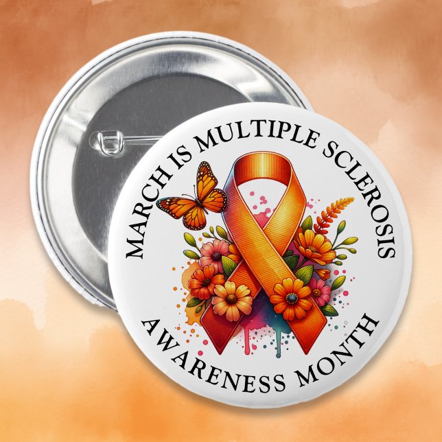 Mars är Många Sclerosis Awareness Month Knapp (Skapare uppladdad)