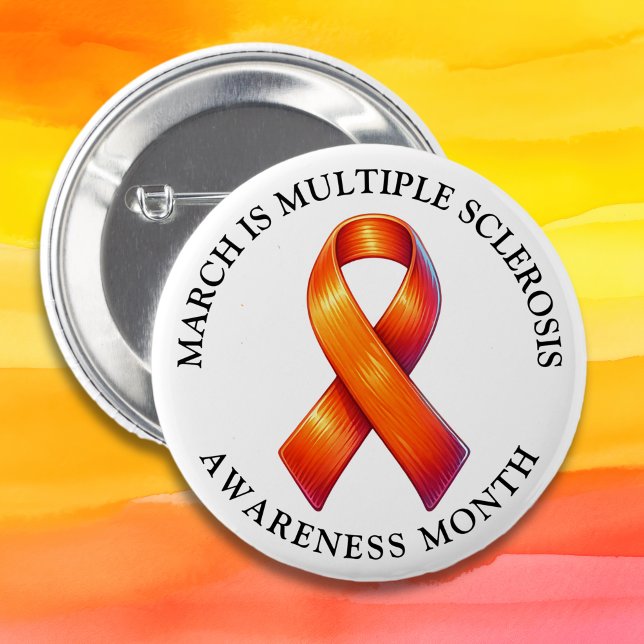 Mars är Många Sclerosis Awareness Month Knapp (Skapare uppladdad)