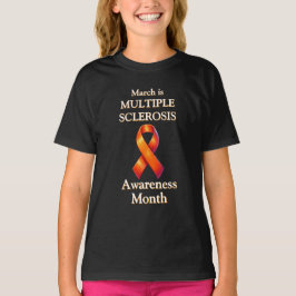 Mars är Många Sclerosis Awareness Month Ribbon T Shirt
