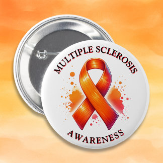 Mars är Många Sclerosis MS Awareness Månad Knapp