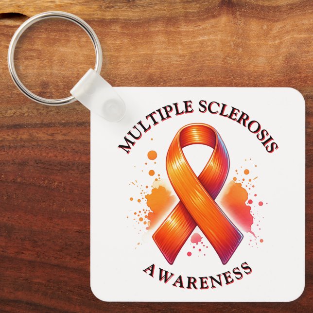 Mars är Många Sclerosis MS Awareness Månad Nyckelring (Framsida)