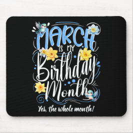 Mars är min Gult på födelsedagsdagen Musmatta