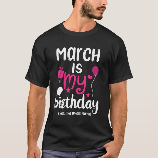 Mars är min månad Japp hela månaden T Shirt (Framsida)