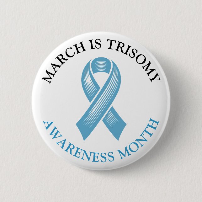 Mars är Trisomy Awareness Month Knapp (Framsida)