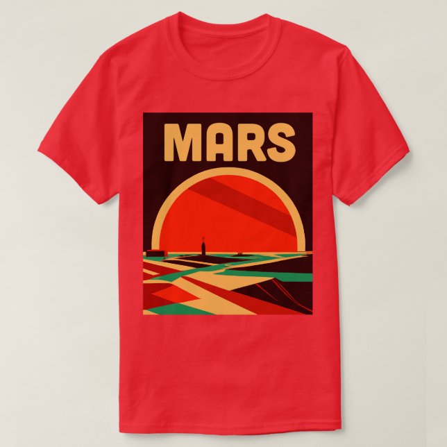 Mars Art Deco Design T Shirt (Design framsida)