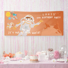 Mars astronaut-pojken, temat födelsedagsfest