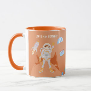 Mars astronaut-pojken, temat födelsedagsfest mugg