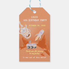 Mars astronaut-pojken, temat födelsedagsfest presentetikett