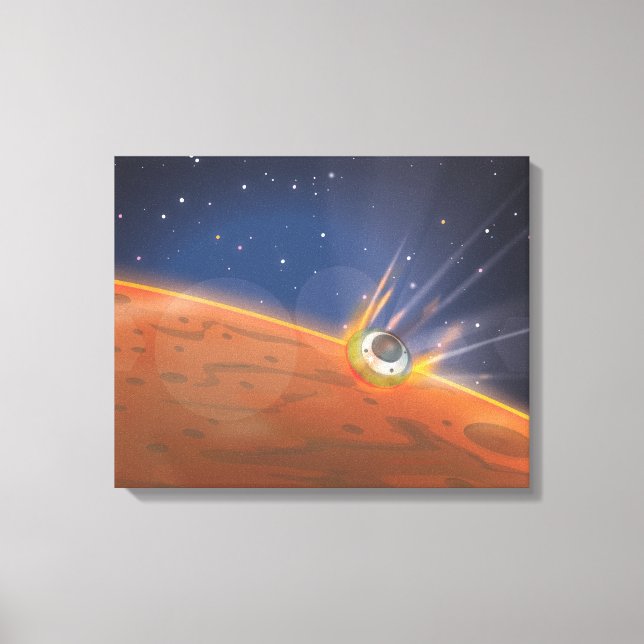 Mars atmosfäriska inträdesrymdfarkost canvastryck (Framsida)
