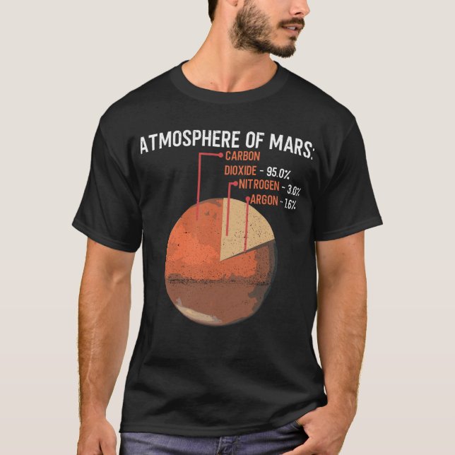 Mars Atmosphere - Mars Planet Space Lover T Shirt (Framsida)