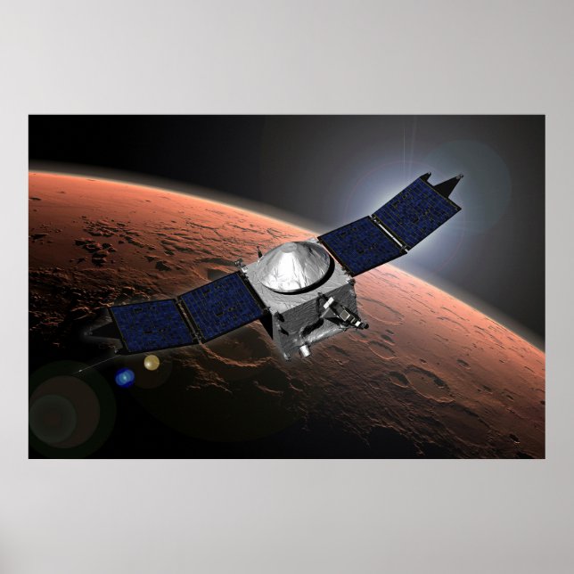Mars Atmosphere och Volatile Evolution Uppdrag. Poster (Framsidan)