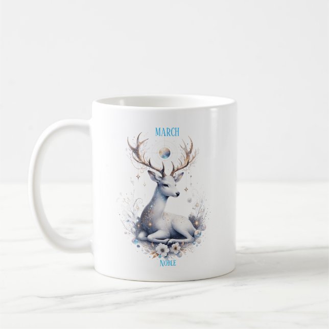 Mars Birth Month Spirit Animal Kaffemugg (Vänster)