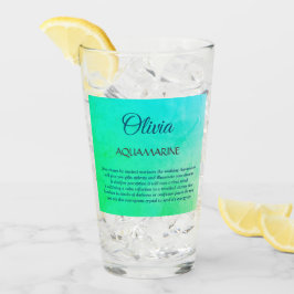 Mars Birthstone Aquamarine-design Glaskopp