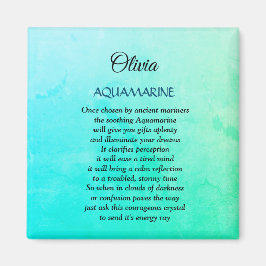Mars Birthstone Aquamarine-design Magnet