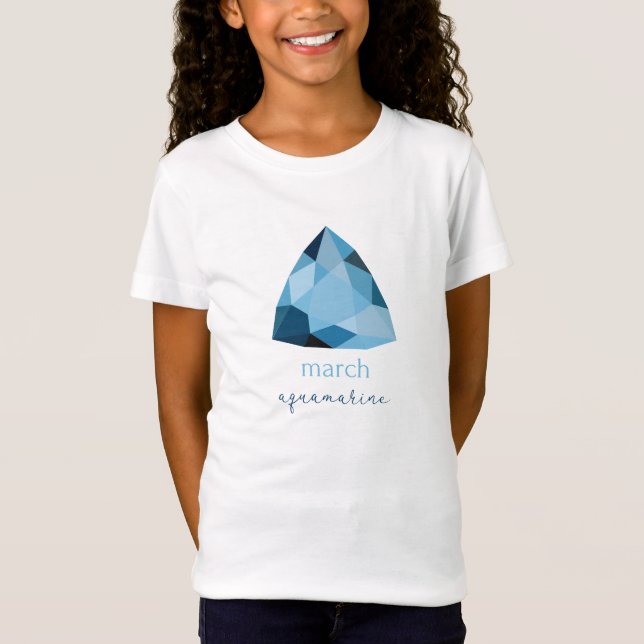 Mars Birthstone Aquamarine T Shirt (Framsida)