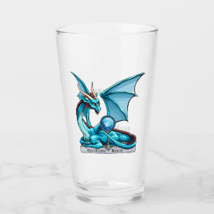 Mars Birthstone Dragon:Akvamarin Glaskopp