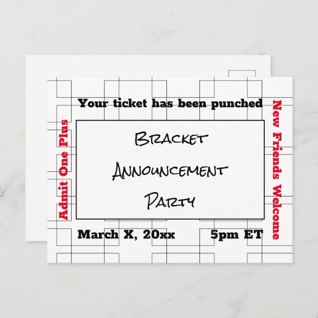 Mars Bracket Basket Meddelande Fest Vykort (Fram/baksida)