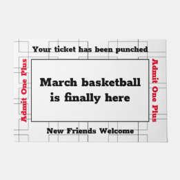 Mars Bracket Basketball Party Doormat