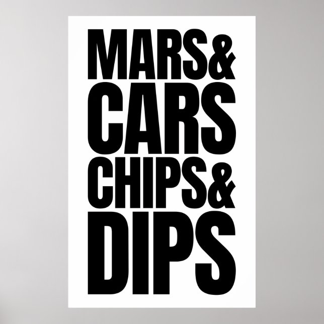 Mars & Cars Chip & Dips - Elon Musks Twitter Bio Poster (Framsidan)