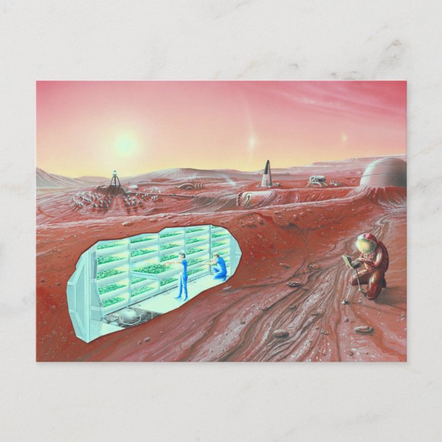 Mars colony vykort (Framsida)
