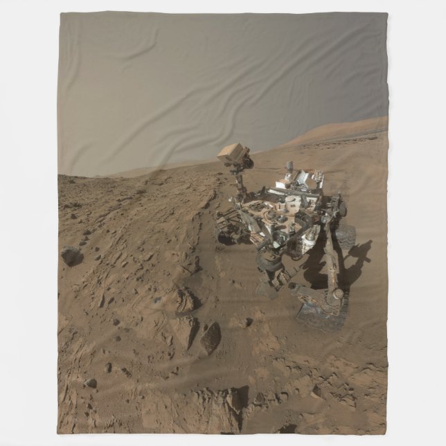 Mars Curiosity Red Martian Landcape Fleecefilt (Framsidan)