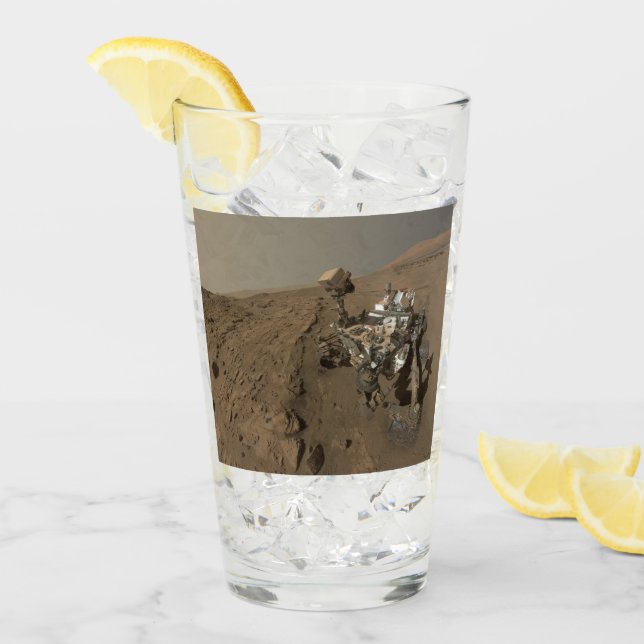 Mars Curiosity Red Martian Landcape Glaskopp (Framsida Ice)