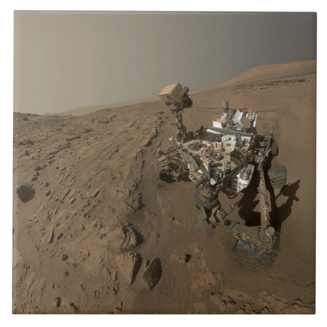Mars Curiosity Red Martian Landcape Kakelplatta (Framsidan)